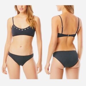 MICHAEL KORS Navy Grommet Bikini 2-Pc Set Size XS
